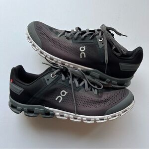 On Running Cloudflow Black Asphalt Athletic Running Sneakers